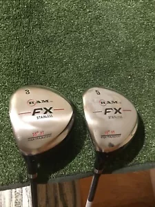 RAM Left Handed FX High Trajectory 3-5 Woods Set Stiff Graphite 73g Shafts - Picture 1 of 11