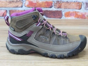 Women's Keen Targhee III Mid Waterproof Hiking Boot Weiss/Boysenberry *1018178 - Picture 1 of 6
