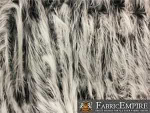 Tela de piel sintética pila larga gorila gris escarcha 60" de ancho vendido por yarda - Imagen 1 de 6