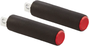 Arlen Ness Fusion Series Knurled Footpegs - Red Billet Aluminum 07-954 - Picture 1 of 1