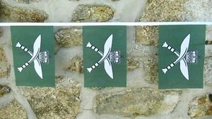 Britische Armee The Royal Ghurka Rifles Flagge Wimpelkette - 6 Meter Länge - Bild 1 von 3