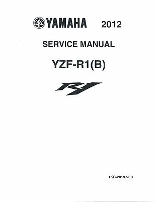 Manual de servicio del propietario Yamaha 2012 R1, YZF-R1 (B) Foto 1 de 4