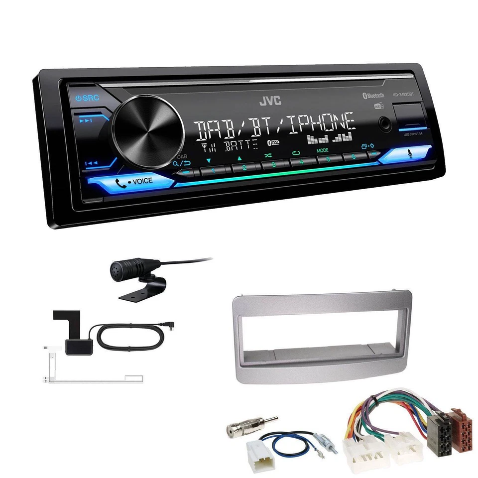 JVC Digital 1-DIN Autoradio DAB+ Bluetooth für Toyota RAV 4 II 2000-2006 - Bild 1 von 4