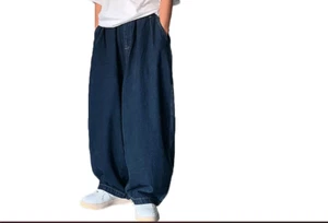 Baggy loose fit men Casual Streetwear jeans Wide leg HipHop Oversized size 29/30 - Picture 1 of 14
