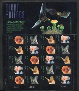 UNITED STATES 2003 NIGHT FRIENDS BATS SHEET(20) MINT NH - Picture 1 of 1