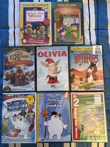Kids Christmas DVD Lot Christmas Carol, Burro, Frosty Snowman,Olivia,Otter Jug B - Bild 1 von 4