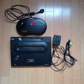 SNK Neo Geo Neogeo AES ROM Console System with Stick Controller Set Tested