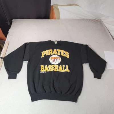 Pittsburgh Pirates Sweater Mens 2XL Black MLB Baseball Crewneck Pullover Fleece - Image 1 of 4