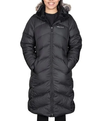 Marmot Women's Montreaux Down Coat -700 Fill Black - Image 1 of 4