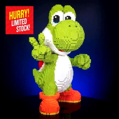 Juego de ladrillos de construcción Green Dino Yoshi tamaño real sin usar, en caja 6769 piezas Super Mario DisplayToy Foto 1 de 4