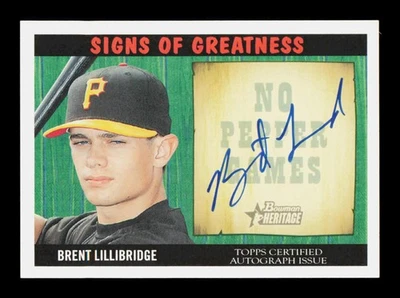 2005 Bowman Heritage #SG-BL Brent Lillibridge AUTO Signs of Greatness Pirates - Image 1 of 2