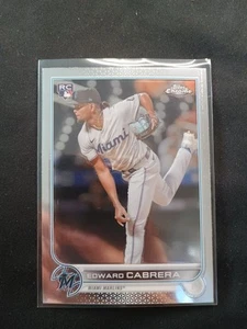 2022 Topps Chrome Baseball Edward Cabrera RC #64 Miami Marlins  - Bild 1 von 2
