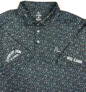 Rhoback Herren Poloshirt Gr. XL Golf Desert Cactus Beer Performance Stretch schwarz - Bild 1 von 13