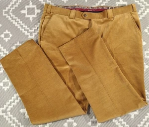 MEYER Comfort Barry Premium Trousers Corduroy Cords Mens Tan W42 L32 Immaculate - Picture 1 of 21