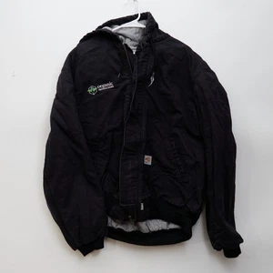 Carhartt Jacke Herren XL Schwarz Canvas Flame Resistant FR Hooded Workwear - LOGO - Bild 1 von 9
