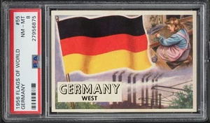 GERMANY 1956 Topps Flags of the World #55 Vintage A+ Eye Appeal PSA 8 NM - MT - Picture 1 of 2