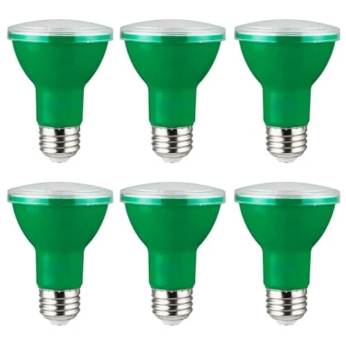 PAR20 Green LED Floodlight Bulb - Non-Dimmable Recessed Light Bulb, 3W, E26 - Image 1 of 1