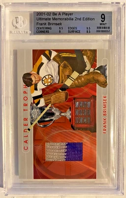 2001-2002 BAP ULTIMATE CALDER TROPHY GAME-USED JERSEY FRANK BRIMSEK 11/30 9 MINT - Image 1 of 4