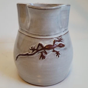 Vintage Brennofen Keramik Milchkännchen Krug Eidechse Studio Kunst schön! Siehe Beschreibung! - Bild 1 von 15