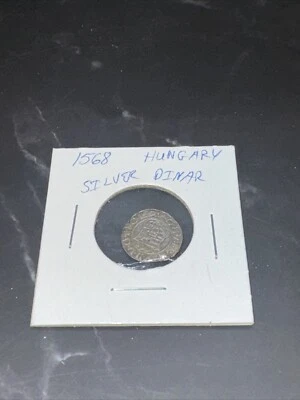 1568 Hungary Habsburg Dynasty Silver Denar ft. Virgin Mary - Image 1 of 4