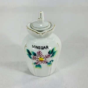 Vintage Made In Japan Vinegar Small Ceramic Pitchers 4”Hx 1 1/2” Base - Picture 1 of 8