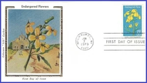 USA4 #1785 U/A COLORANO SILK FDC Flora Contra Costa Wallflower - Bild 1 von 1