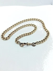 Men's 1/20th 12K Gold Filled GF Pocket Watch Curb Link Albert Chain 15” - Picture 1 of 3