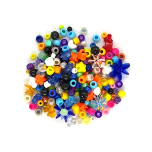 200 x Mixed Shape Beads Craft DIY Bracelets 4-8mm Multi coloured Spacer - Picture 1 of 1
