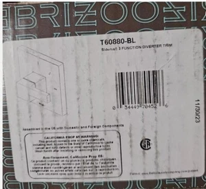Brizo T60880-BL Siderna Three Function Diverter Valve Trim Less Rough-In Valve - Picture 1 of 1