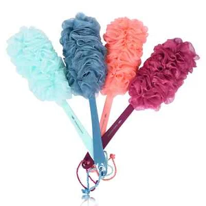 18'' Long Handle Bath Brush Loofah Shower Sponge Long Handle Back Scrubber - Picture 1 of 29