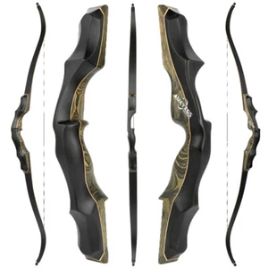 62" Takedown Recurve Bow Wooden Riser 20-60lb Limbs Archery American Bow Hunting - Picture 1 of 15