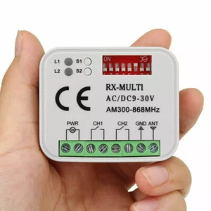Garagentor-FernbedienungsempfäNger 433 868MHz RX MULTI 433-900MHZ AC/DC 12V~30V - Bild 1 von 20