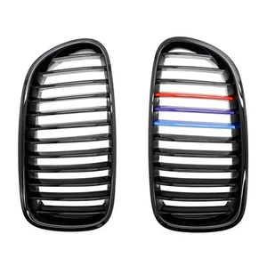 Shinehome Grilles For BMW F10 F11 F18 5 Series Sedan Front M-color Kidney Glossy - Picture 1 of 2