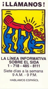 Keith Haring Talk To Us! 1989 (Aids hotline) 1989 Scarce Find Business Card - Picture 1 of 1