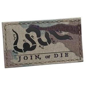 IR Join or Die multicam Cartoon Snake morale tactical US Independence hook patch - Picture 1 of 4