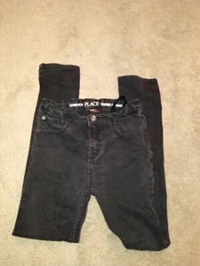 Childrens Place Jeans Girls Size 12 Super Skinny Black Adjustable Waist  - Picture 1 of 5