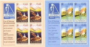 2008 2 Foglietti 150 Anni Apparizione Madonna Lourdes Integri Catalogo Bf 49-50 - Picture 1 of 1