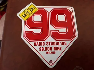 ADESIVO VINTAGE STICKER kleber 99 radio studio 105 the radio - Picture 1 of 1