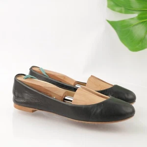 Lucky Brand Women's Entaill Ballet Flats Size 6.5 Black Leather Slip-On Casual - Picture 1 of 12