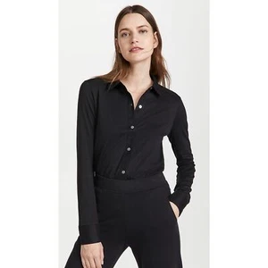 Theory Riduro Hemd mit Knopfleiste aus Bio-Baumwolle - Schwarz - Gr. P - Bild 1 von 2