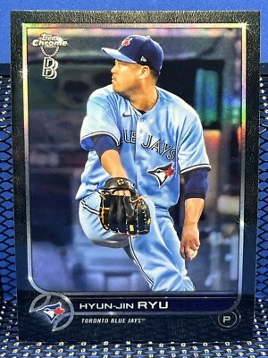 2022 Topps Chrome Ben Baller HYUN JIN RYU Toronto Blue Jays Refractor - Image 1 of 2