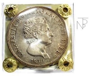 Savoia-Sardegna (Carlo Felice) 5 Lire 1830 Genova - Picture 1 of 12