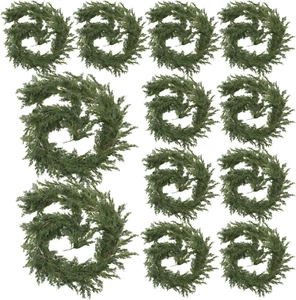 12 Pcs 6Ft Christmas Cedar Garland Artificial Pine Christmas Garland Realistic W - Picture 1 of 12