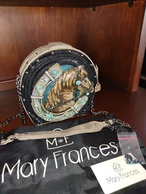 Mary Frances Beaded Ready to Ride Horse Crossbody Black Beaded Handbag NEW - Image 1 of 4