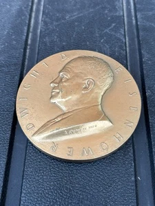 Eisenhower Medaille Antik Vintage Amerikanisches Stück Souvenir Kurioses Original 9er - Bild 1 von 3