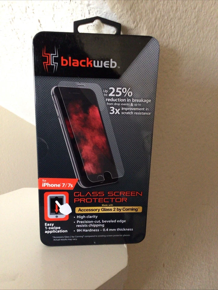 Protector Pantalla Cristal Web Negro iPhone 7/7s... ¡Sellado! Foto 1 de 1