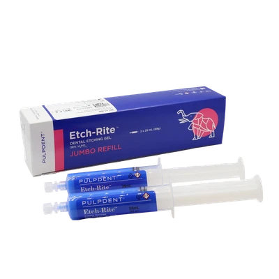PULPDENT CORPORATION Pulpdent ET-50R Etch-Rite 38% Dental Etching Gel Jumbo 2/Pk 25 mL