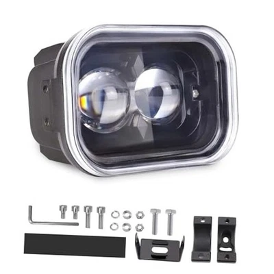 Faro de motocicleta de 4 pulgadas, 45 W blanco frío, haz Hi Lo universal 45 W-1 negro Foto 1 de 4