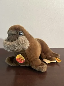 Vintage Steiff Wally Walross Plüsch mit Knopf gelbes Etikett - Bild 1 von 8