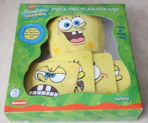 NOS VIACOM 2002 NICKELODEON SPONGEBOB SCHWAMMKOPF WÄHLEN SIE EIN GESICHT PLÜSCH MÜNZBANK - Bild 1 von 14